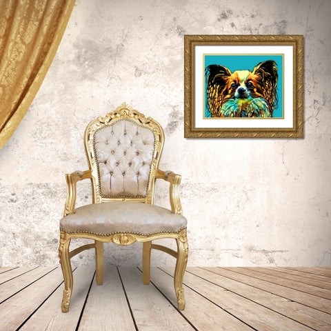 Pop Dog VI Gold Ornate Wood Framed Art Print with Double Matting by Curinga, Kim