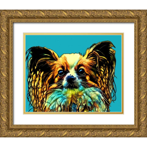 Pop Dog VI Gold Ornate Wood Framed Art Print with Double Matting by Curinga, Kim