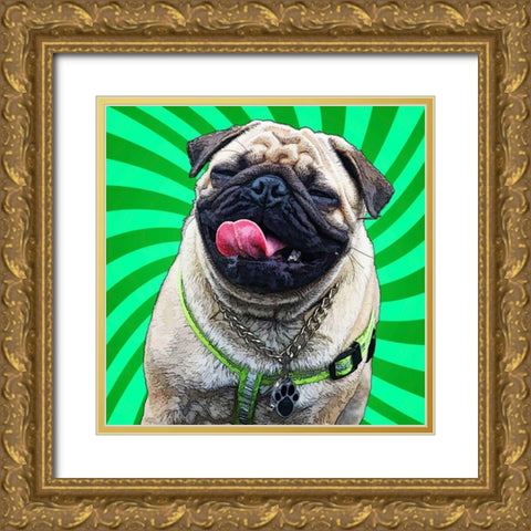 Pop Dog X Gold Ornate Wood Framed Art Print with Double Matting by Curinga, Kim