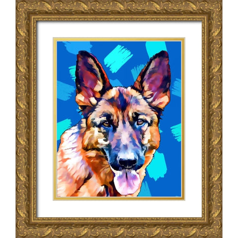 Pop Dog XI Gold Ornate Wood Framed Art Print with Double Matting by Curinga, Kim