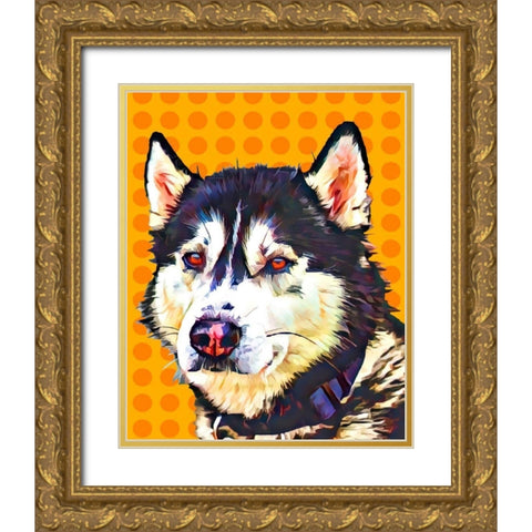 Pop Dog XII Gold Ornate Wood Framed Art Print with Double Matting by Curinga, Kim