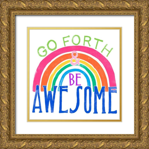 Shine Bright Graduate I Gold Ornate Wood Framed Art Print with Double Matting by Vess, June Erica