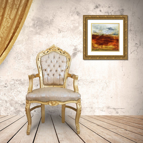 Cadence VI Gold Ornate Wood Framed Art Print with Double Matting by Gordon, Sharon