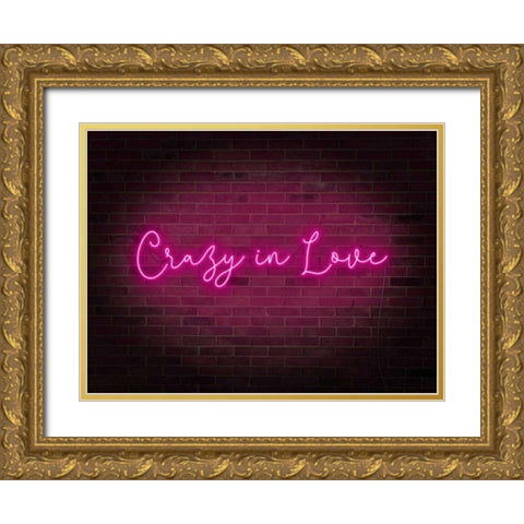 Neon Love II Gold Ornate Wood Framed Art Print with Double Matting by Popp, Grace