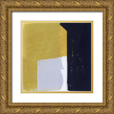 Black and Yellow I Gold Ornate Wood Framed Art Print with Double Matting by Bellissimo Art