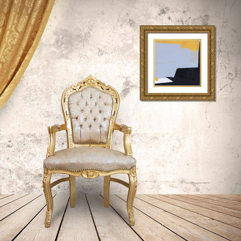 Black and Yellow II Gold Ornate Wood Framed Art Print with Double Matting by Bellissimo Art