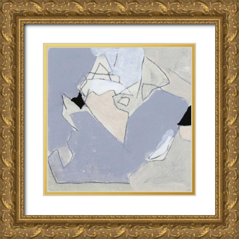 Grey Landscape IV Gold Ornate Wood Framed Art Print with Double Matting by Bellissimo Art