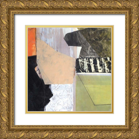 Grey Nude Landscape Gold Ornate Wood Framed Art Print with Double Matting by Bellissimo Art
