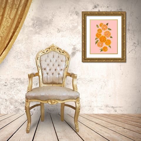 Spring Citrus I Gold Ornate Wood Framed Art Print with Double Matting by Caroline, Emma