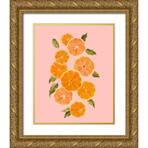 Spring Citrus I Gold Ornate Wood Framed Art Print with Double Matting by Caroline, Emma