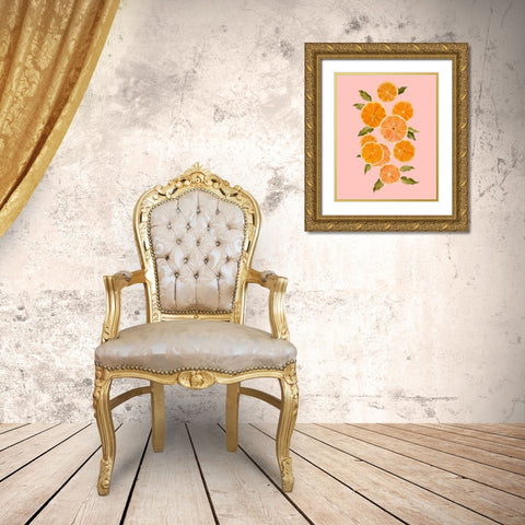 Spring Citrus II Gold Ornate Wood Framed Art Print with Double Matting by Caroline, Emma