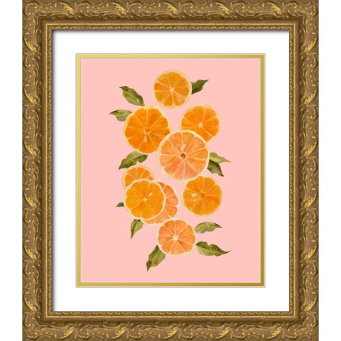 Spring Citrus II Gold Ornate Wood Framed Art Print with Double Matting by Caroline, Emma
