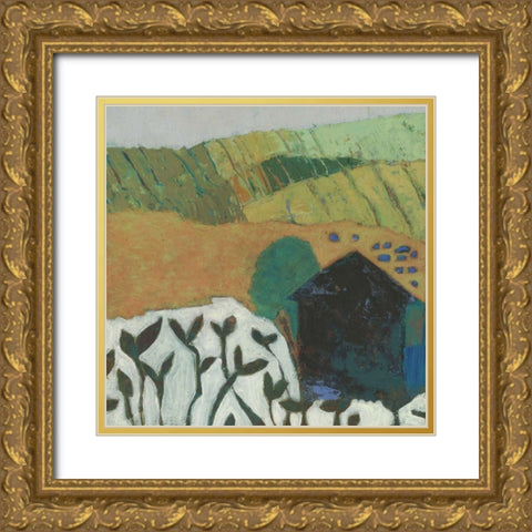 Wyandotte Barn II Gold Ornate Wood Framed Art Print with Double Matting by Jachimiec, Sue