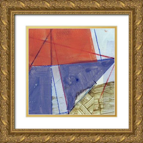 Abstract Mass I Gold Ornate Wood Framed Art Print with Double Matting by Bellissimo Art