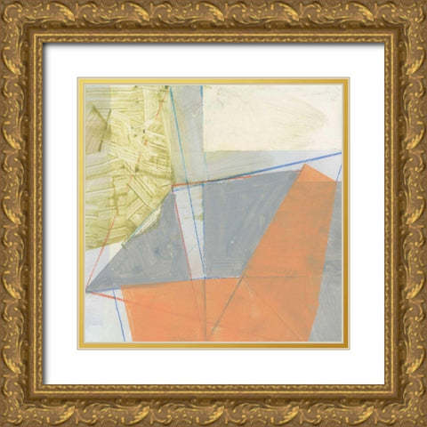 Abstract Mass IV Gold Ornate Wood Framed Art Print with Double Matting by Bellissimo Art