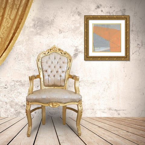 Abstract Mass V Gold Ornate Wood Framed Art Print with Double Matting by Bellissimo Art