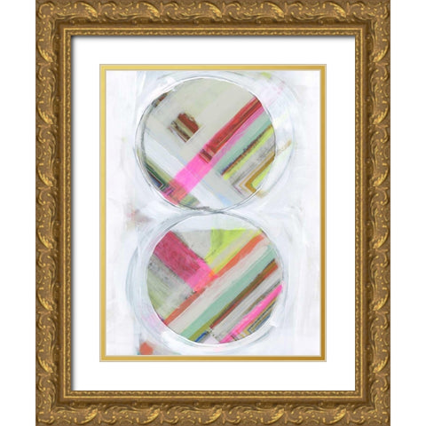Art in Whites I Gold Ornate Wood Framed Art Print with Double Matting by Bellissimo Art