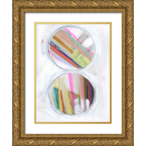 Art in Whites II Gold Ornate Wood Framed Art Print with Double Matting by Bellissimo Art