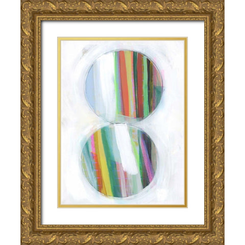 Art in Whites III Gold Ornate Wood Framed Art Print with Double Matting by Bellissimo Art