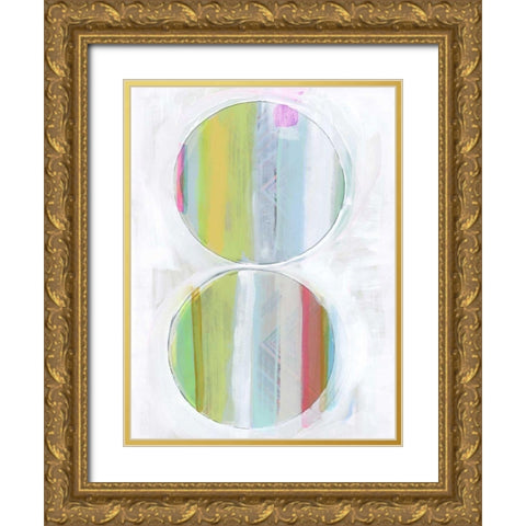 Art in Whites VII Gold Ornate Wood Framed Art Print with Double Matting by Bellissimo Art