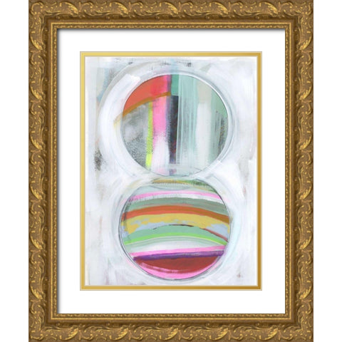 Art in Whites IX Gold Ornate Wood Framed Art Print with Double Matting by Bellissimo Art
