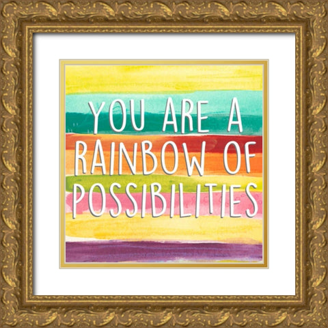 Rainbow of Possibilities II Gold Ornate Wood Framed Art Print with Double Matting by Studio W