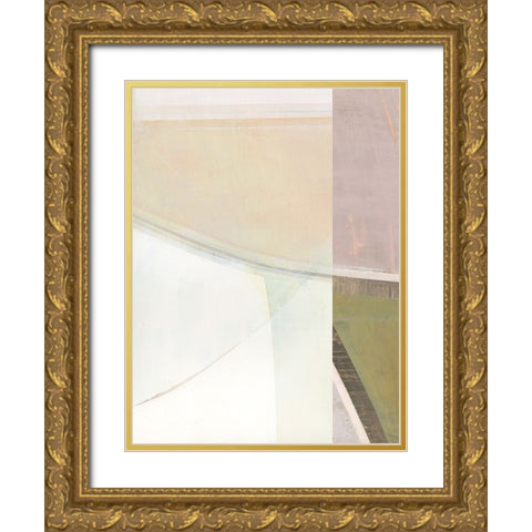 Pastel Bisects II Gold Ornate Wood Framed Art Print with Double Matting by Bellissimo Art
