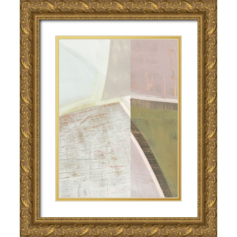 Pastel Bisects III Gold Ornate Wood Framed Art Print with Double Matting by Bellissimo Art