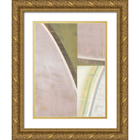 Pastel Bisects IV Gold Ornate Wood Framed Art Print with Double Matting by Bellissimo Art