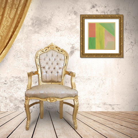 Pink Crop I Gold Ornate Wood Framed Art Print with Double Matting by Bellissimo Art