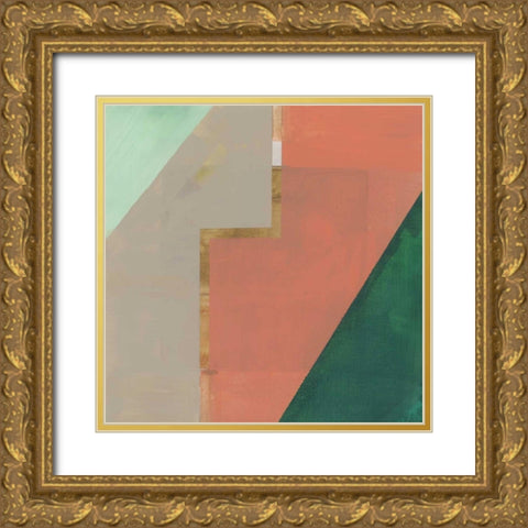 Pink Crop II Gold Ornate Wood Framed Art Print with Double Matting by Bellissimo Art