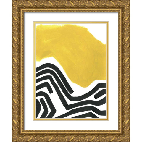 Color Block Maze I Gold Ornate Wood Framed Art Print with Double Matting by Vess, June Erica
