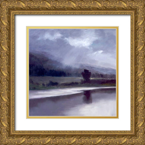 Passin Light Gold Ornate Wood Framed Art Print with Double Matting by Finch, Sheila