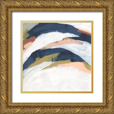 Sine Wave Clouds II Gold Ornate Wood Framed Art Print with Double Matting by Vess, June Erica