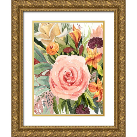 West Flora I Gold Ornate Wood Framed Art Print with Double Matting by Popp, Grace