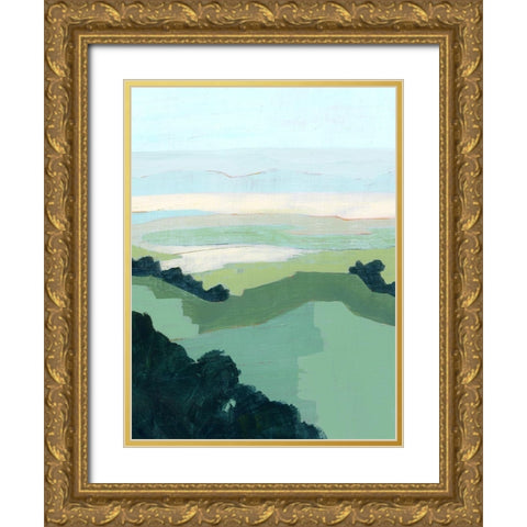 Halcyon Overlook I Gold Ornate Wood Framed Art Print with Double Matting by Popp, Grace