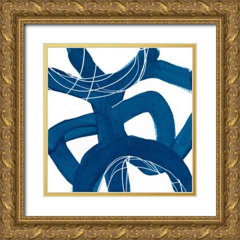 Spool V Gold Ornate Wood Framed Art Print with Double Matting by Vess, June Erica