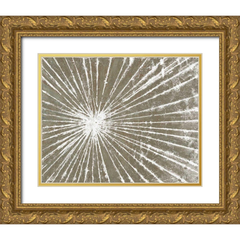 White Burst I Gold Ornate Wood Framed Art Print with Double Matting by Studio W