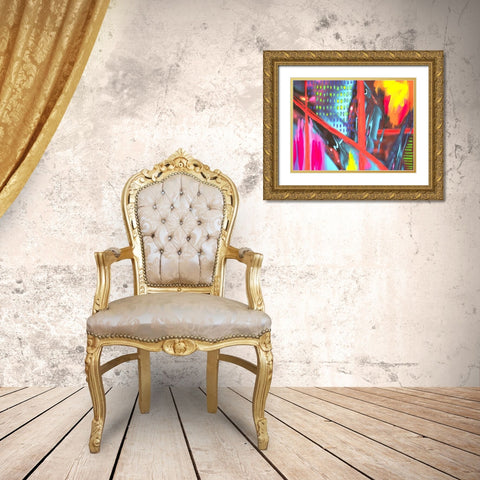 Color Crush I Gold Ornate Wood Framed Art Print with Double Matting by Stramel, Renee W.