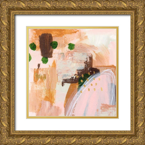 Floating Rose II Gold Ornate Wood Framed Art Print with Double Matting by Wang, Melissa