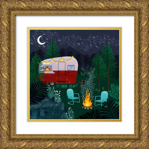 Beneath the Stars II Gold Ornate Wood Framed Art Print with Double Matting by Popp, Grace
