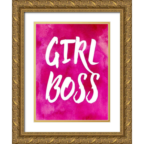You Go I Gold Ornate Wood Framed Art Print with Double Matting by Sizemore, Natalie