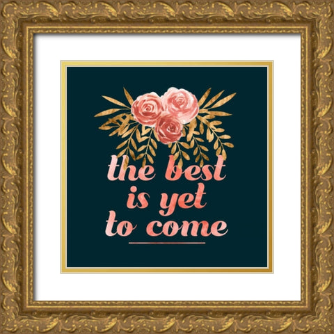 Glam Wedding I Gold Ornate Wood Framed Art Print with Double Matting by Popp, Grace