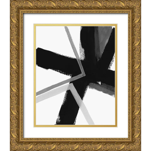 Angular Pulse II Gold Ornate Wood Framed Art Print with Double Matting by Vess, June Erica