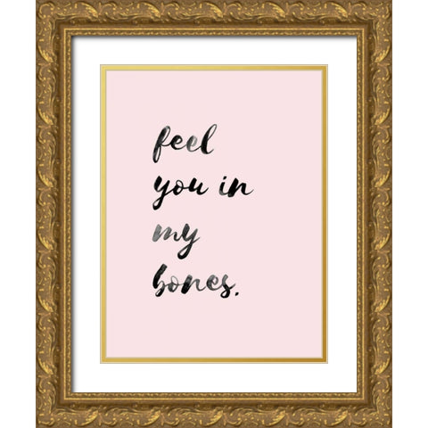 Moody Valentine I Gold Ornate Wood Framed Art Print with Double Matting by Caroline, Emma