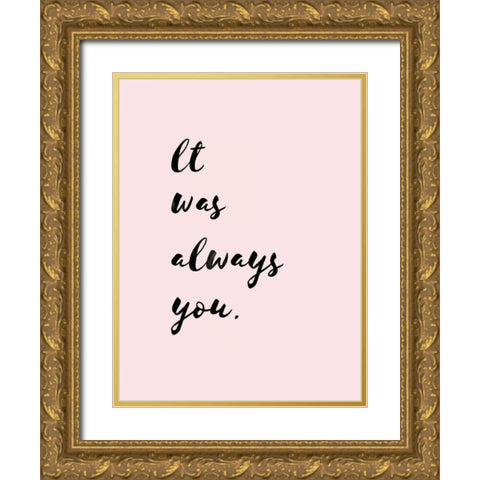 Moody Valentine II Gold Ornate Wood Framed Art Print with Double Matting by Caroline, Emma