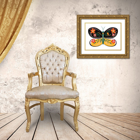 Butterfly Petals II Gold Ornate Wood Framed Art Print with Double Matting by Popp, Grace