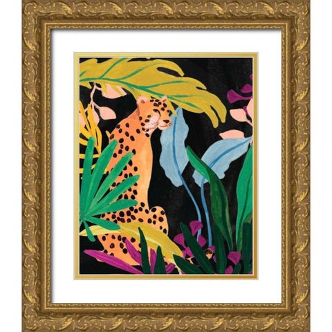 Cheetah Kingdom I Gold Ornate Wood Framed Art Print with Double Matting by Vess, June Erica
