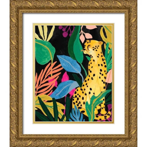 Cheetah Kingdom II Gold Ornate Wood Framed Art Print with Double Matting by Vess, June Erica