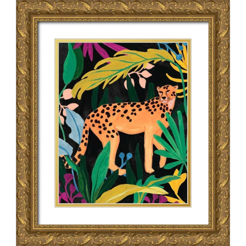 Cheetah Kingdom IV Gold Ornate Wood Framed Art Print with Double Matting by Vess, June Erica